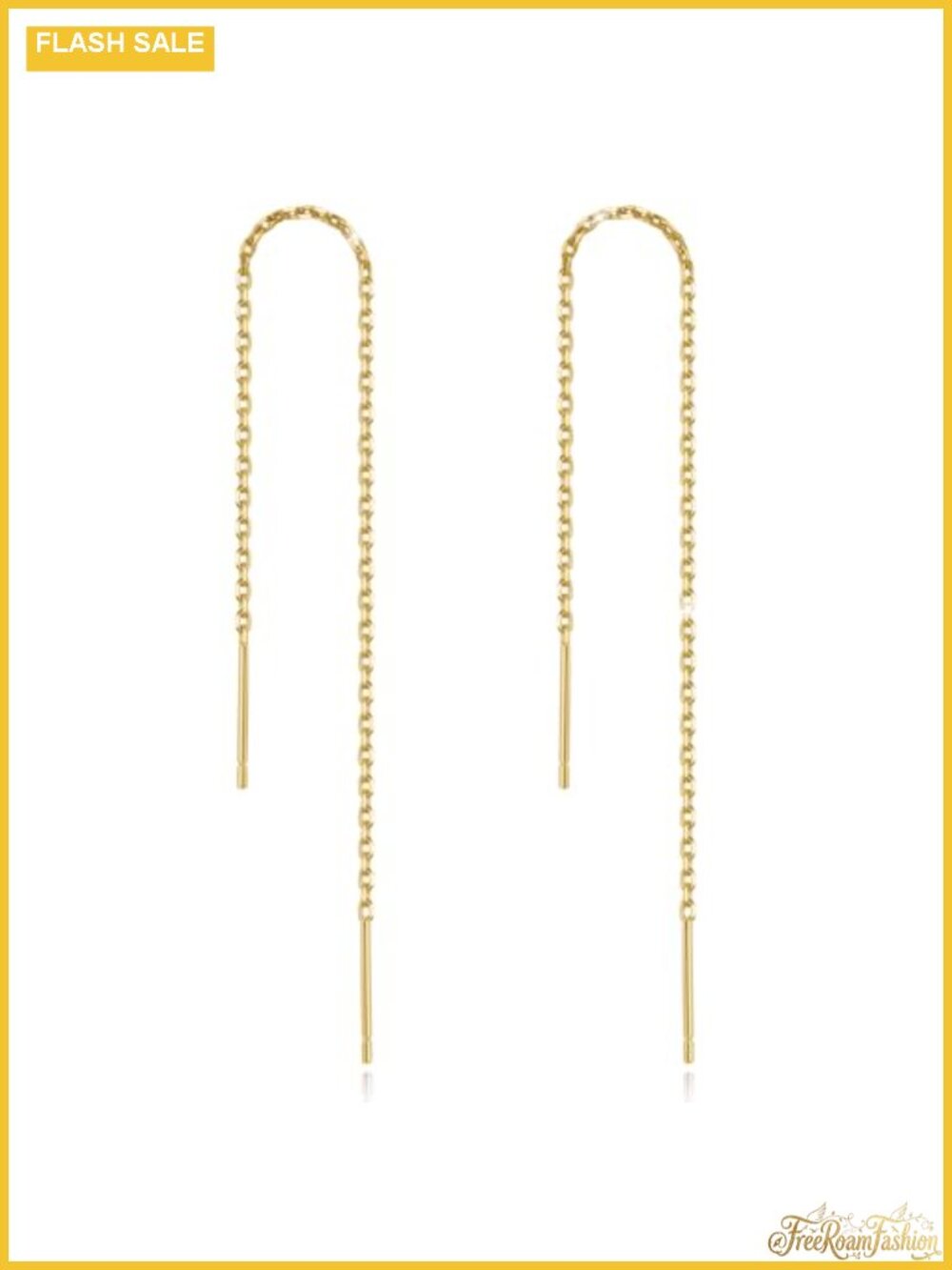 Threader Chain Dangle Earrings Sterling Silver Hypoallergenic Women